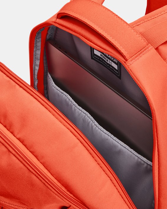 UA Hustle 5.0 Backpack, Orange, pdpMainDesktop image number 3